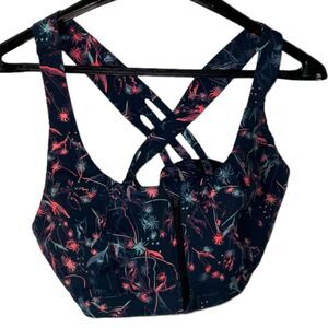 Sweaty Betty Women's‎ Blue Mystical Floral Circuit Zip Up Sports Bra Size Medium